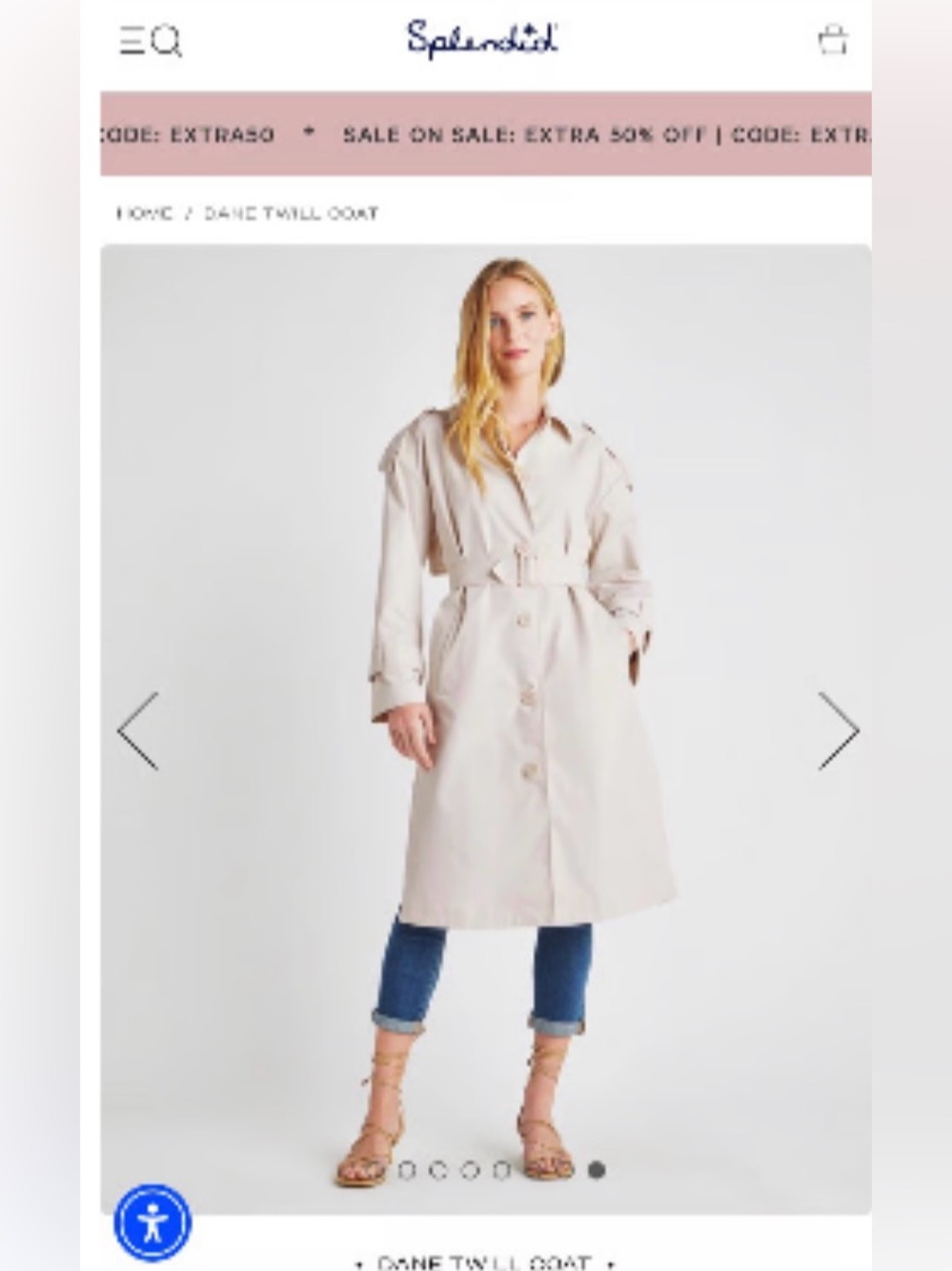 Splendid Dane Coat size Medium